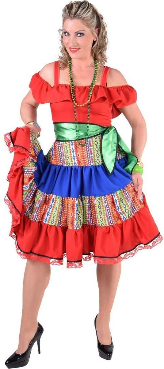 Spaans & Mexicaans Kostuum | Mexicaans Jalisco Volksdans | Vrouw | Small | Carnaval kostuum | Verkleedkleding